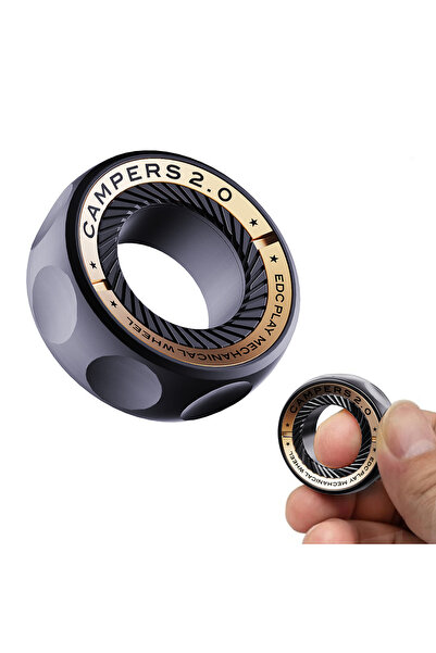 Choice Black A Discreet Fidget Ring for Anxiety - Magnetic Therapy Spinner to...