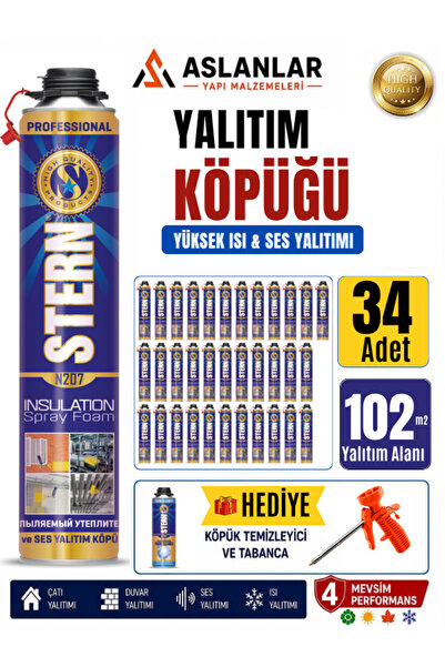 Stern Poliüretan Termal Yalıtım Sprey Köpük Isı Ve Ses Yalıtım 34 Adet (taban...