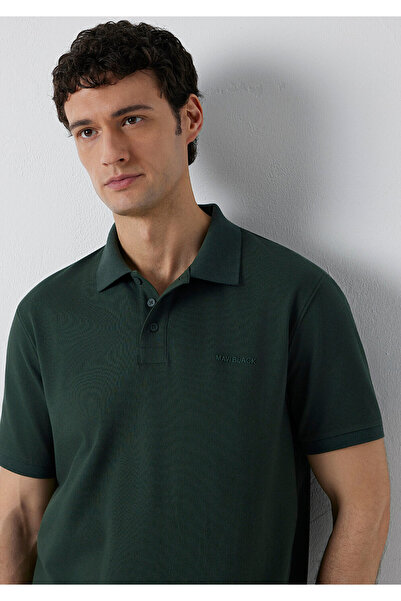 Mavi Black Green Polo T-Shirt Regular Fit / Normal Cut 0613534-71602