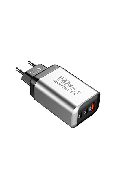 choice2 EU Silver 150W USB Type C Charger Super Fast Charging 5.0 Mobile Phon...