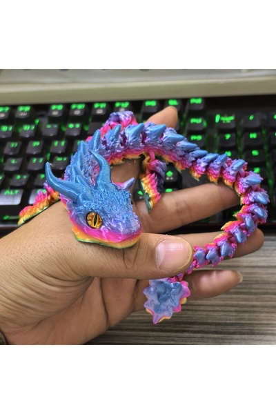 Choice 15 30CM 3D Printed Conjoined Simulated Eyes Dragon Baby Ornaments Join...