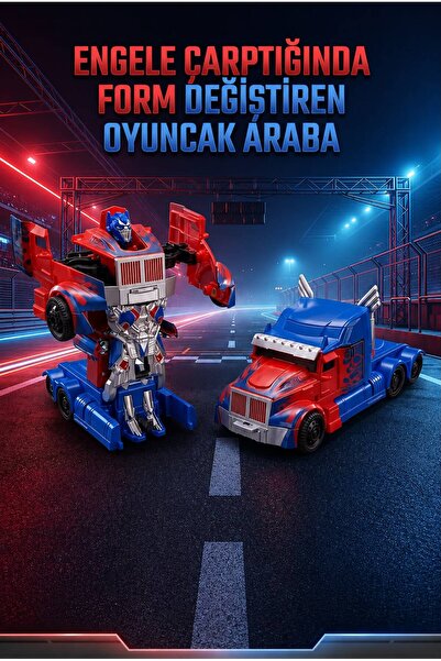 Tıfıl Toys Butonla Form Değiştirebilen Çek Bırak Mekanizmalı Optimus Prime Oy...