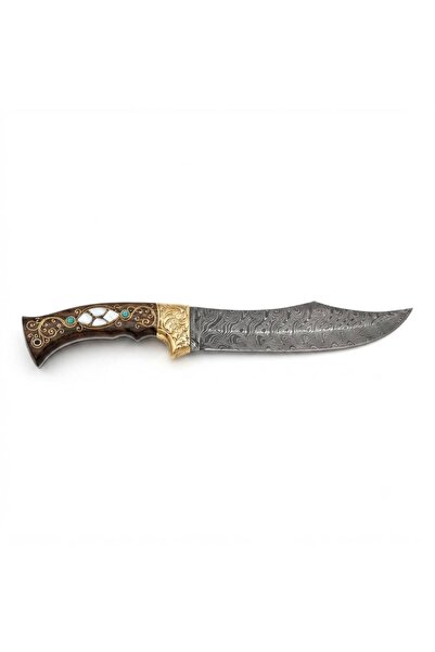 VatanseverOutdoor El Yapımı Şehzade Model Orijinal Damascus Çelik Telkari İşl...