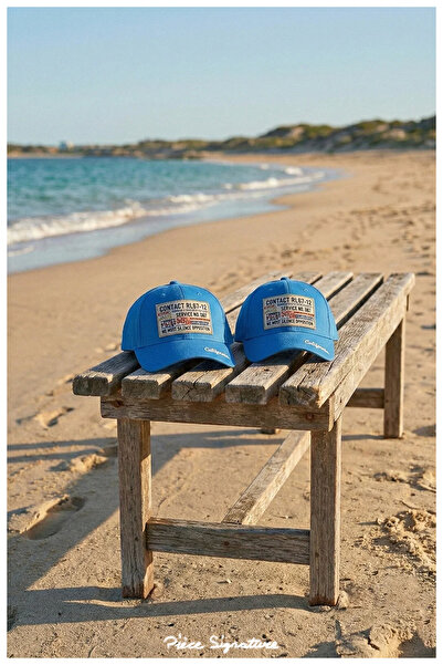 PIECE SIGNATURE Washed Gabardine Denim Sun Hat, Adjustable Belt Buckled , Cot...