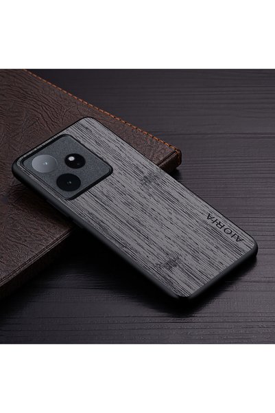 Choice9 realme GT 7T Dark Gray Case for Realme GT 7 7T Funda Bamboo Wood Patt...