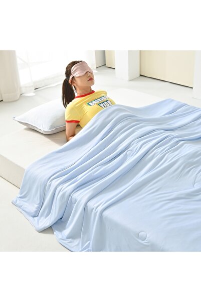Choice12 150X200cm 1.1kg Sky Blue 2 Air Condition Comforter for Summer Pure C...