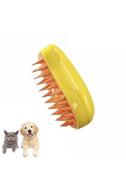 Choice1 YELLOW Cat Dog Steamy Brush Steam Brush Electric Sprayer for Massage ...