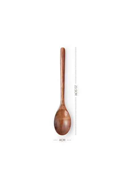 Choice Brown 2pcs Wooden Spoon Tableware Kitchen Cooking Utensil Tools Soup T...