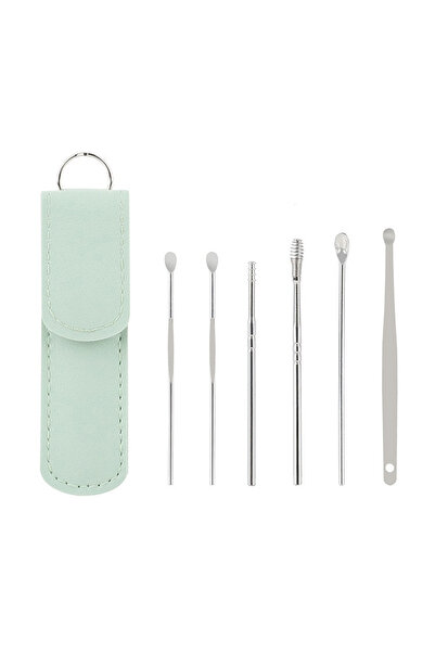 Choice green 6Pcs/set Ear Cleaner Ear Wax Pickers Stainless Steel Earpick Wax...