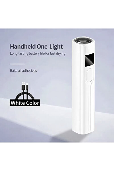 Choice1 365nm White Rechargeable Mini UV LED Nail Lamp with Smart Display Por...
