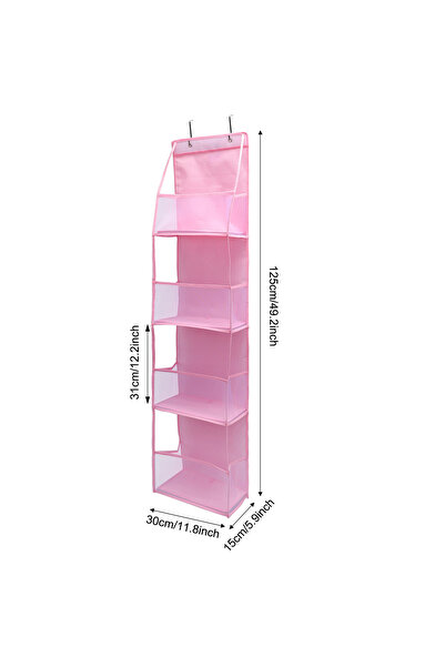 Choice pink 1pc 4 /6Layer Over The Door Hanging Organizer Cosmetics Wall Hang...