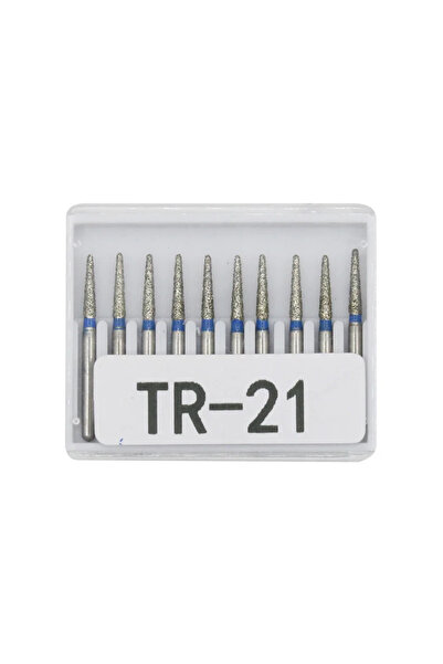 Choice24 مجموعة رؤوس حفر ماسية للأسنان TR-21، 10 قطع/مجموعة، قطر FG، مقبض عال...