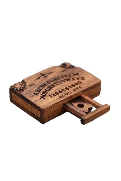 Choice 1PC Mini Ouija Board Retro Miniature Spirit Board With Drawer Wooden M...