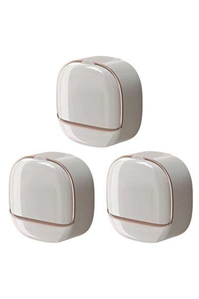 Choice White 3 pieces Waterproof Soap Box for Shower, Hanging Soap Holder wit...