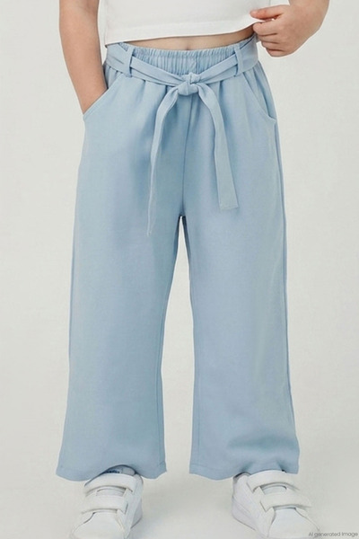 Breeze Devojčice pantalone sa vezanim detaljima, udoban kroj, džepovi, 4-8 go...