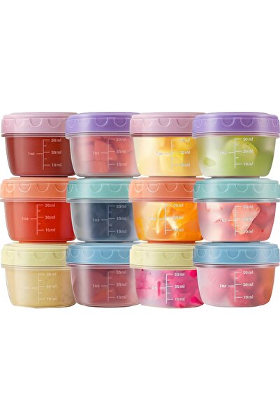 Choice1 2.7oz 6-color 12pcs 6/12PCS 2oz Salad Dressing Containers with Lids L...