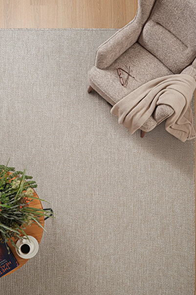 Santiva Home Bej Sisal Yolluk – Pamuk Taban, Kaymaz, Toz Tutmaz, Modern & Yık...