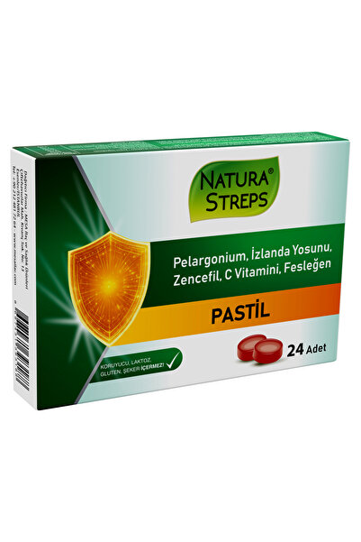 NATURA STREPS Izlanda Yosunu, Pelargonium, C Vit. Fesleğen, Zencefil Şekersiz...