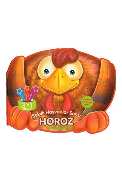 Parıltı Yayıncılık Shaped Animals Series Rooster Glow Publications