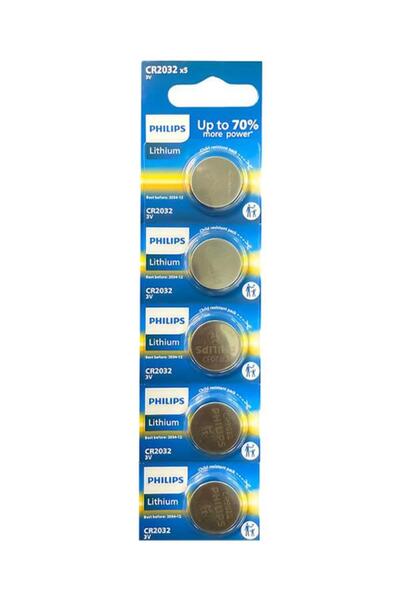 Philips CR2032P5/01B CR2032 3.0V Lityum 5 li Pil Kart
