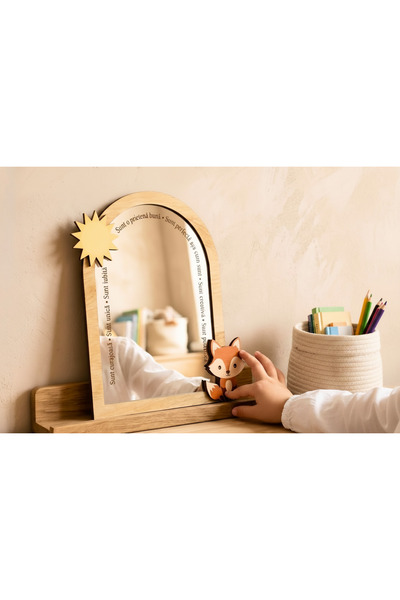 Miraboo Affirmations Mirror "Magic Words" - Gift for Children - Safe Mirror w...