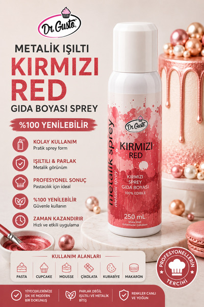 Dr. Gusto DR GUSTO SPREY BOYA KIRMIZI 250 ML