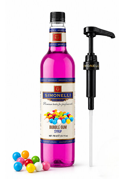 Simonelli Bubble Gum Aromalı Kahve Şurubu 700 ml - İçecek ve Kokteyl Şurubu (...