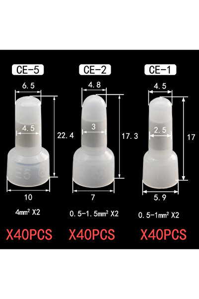 Choice3 CE-120pcs 120 Pcs Closed End Crimp Connectors, 22-16/16-14/12-10 Gaug...