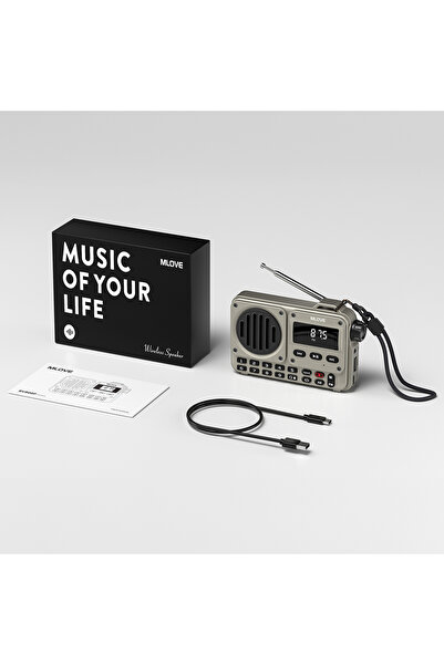 Choice مكبر صوت بلوتوث محمول MLOVE BV800P بلون ذهبي وردي، مزود براديو FM، ومش...