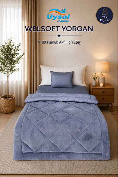UYSAL WELSOFT AKFİL TEK KİŞİLİK YORGAN ANTRASİT 155x215