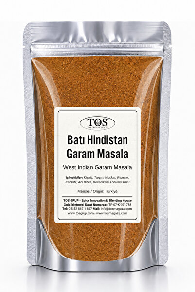 TOS The Organic Spices Batı Hindistan Garam Masala 100 gr West Indian Garam M...