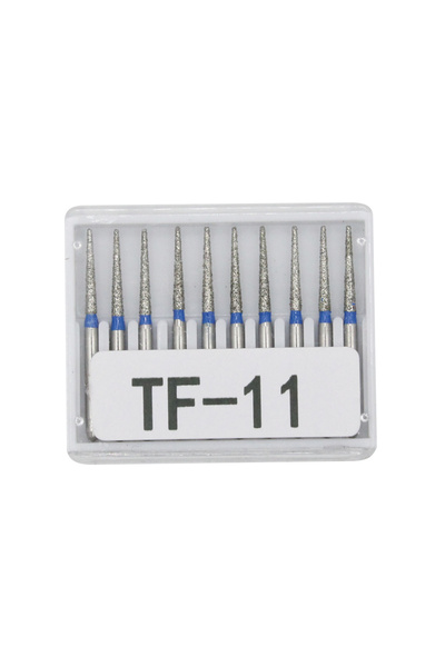 Choice71 TF-11 10pcs Dental Diamond Burs Drill FG 1.6mm Dental Dia-Bur for Hi...