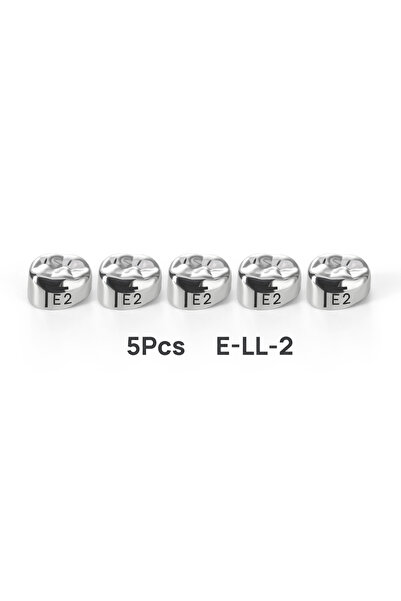 Choice15 E-LL-2 5 قطع تيجان أسنان، تيجان معدنية جاهزة، تيجان مؤقتة من الفولاذ...