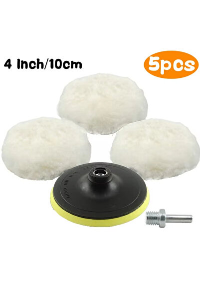 Choice Wool Wheel 4 Inch 5Pcs 3/4/5/6/7 Inch Wool Car Polishing Pad Set For P...