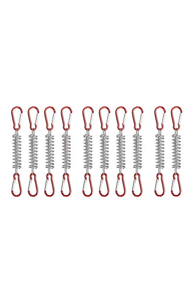 Choice7 10PCS Red Camping Tent Spring Buckle Set, Tent Spring Porch Swing Spr...