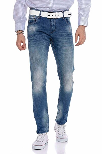 Generic Brand CD319B Blugi pentru bărbați, croială slim, cu picior îngust, de...