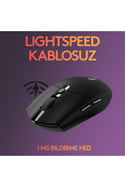 logitech G G305 LIGHTSPEED 12.000 DPI Kablosuz Oyuncu Mouse, Siyah 910-005283