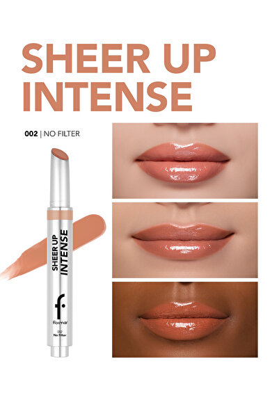 Flormar Sheer Up Intense Krem Dokulu Parlak Bitişli Jel Ruj - 002 No Filter
