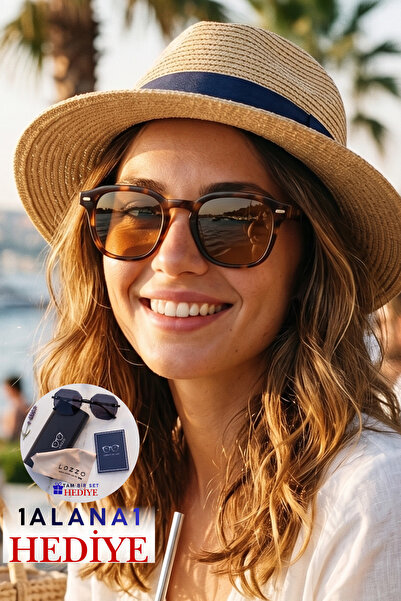 Lozzo Women's Uv400 Leopard Frame Sunglasses 23012 C8
