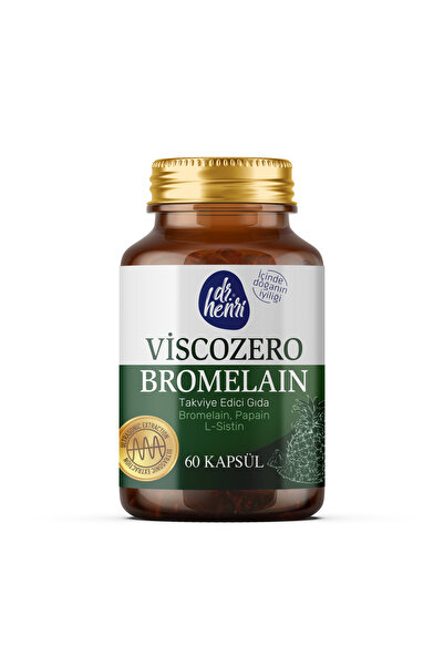 Dr.Henri Viscozero Bromelain – Bromelain, Papain ve L-Sistin 60 Kapsül