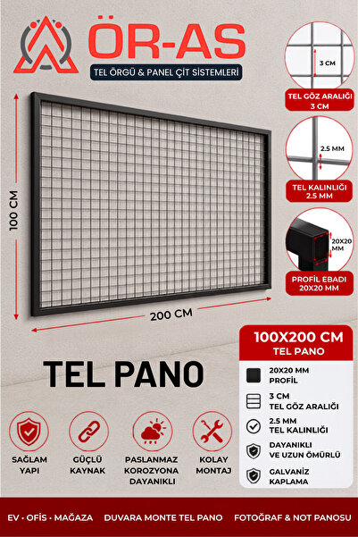 ÖR-AS TEL ÖRGÜ & PANEL ÇİT SİSTEMLERİ Raf Tel Pano Stand Duvar Askılığı - Aya...