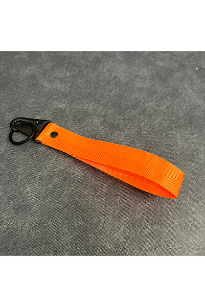 Choice7 orange Wrist strap New Sports Keychain Solid Color Webbing Car Key's ...