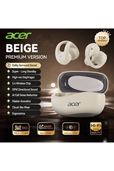 Choice سماعات أذن لاسلكية بلوتوث بيج Acer Ohr555 بتصميم مشبك للأذن، صوت عالي ...