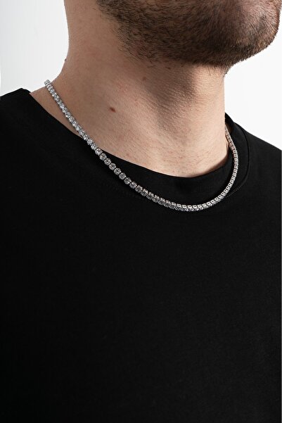 UKHWD SUPPLY 4mm X 50cm Iced Tennis Chain Necklace