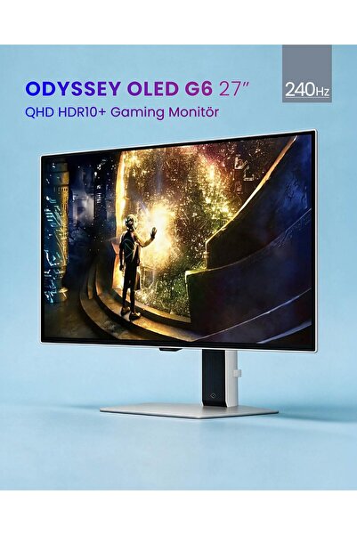 Samsung Odyssey Oled G6 Ls27dg612suxuf 27" 0.03 Ms 2k Pivot 240 Hz Oyuncu Mon...