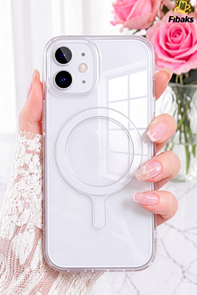 Fibaks (İçi ve Dışı Jelatinli) iPhone 11 Kılıf Magsafe Wireless Köşe Koruma D...