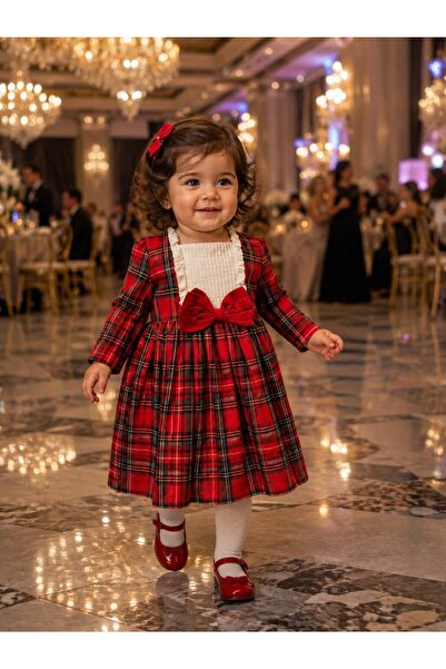 Tongs Baby Red Plaid Children's Dress
