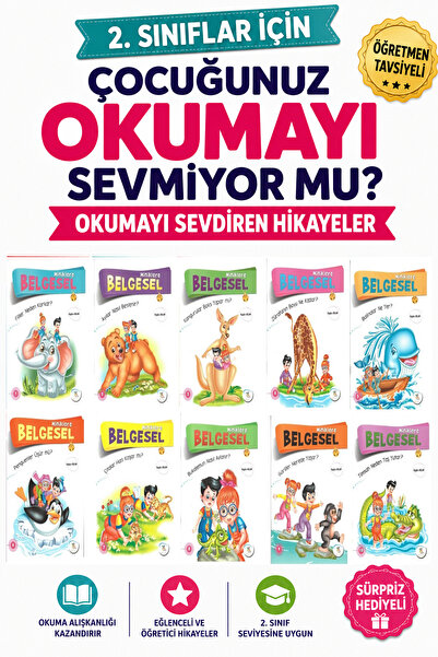 5 Renk Yayınları 2 .Sınıf Okumayı Sevdiren 10 lu Hikaye Seti - 9 (32 sayfa)