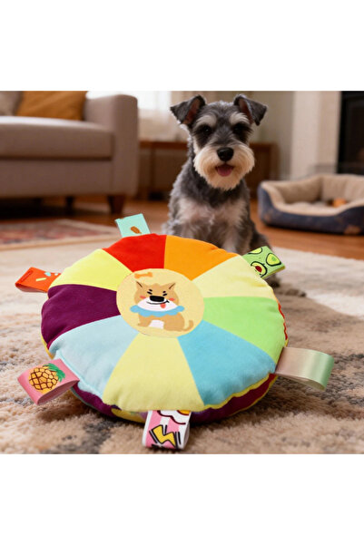 Choice1 16CM Puppy Dog Sounding Plush Toy Bell Cartoon Flying Disc Toy Small ...