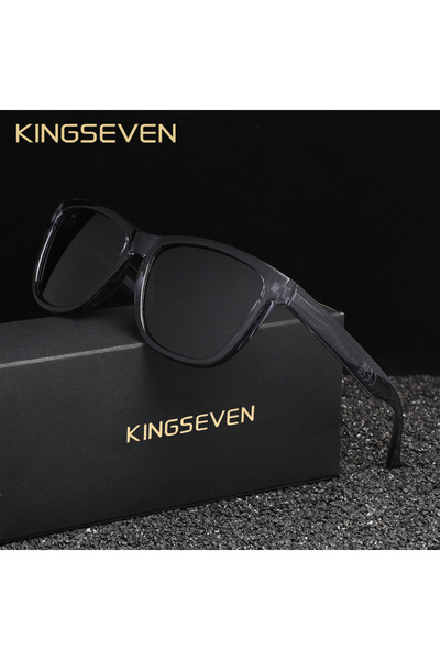 Choice6 نظارات شمسية رجالية من KINGSEVEN باللون الرمادي الشفاف، نظارات شمسية ...